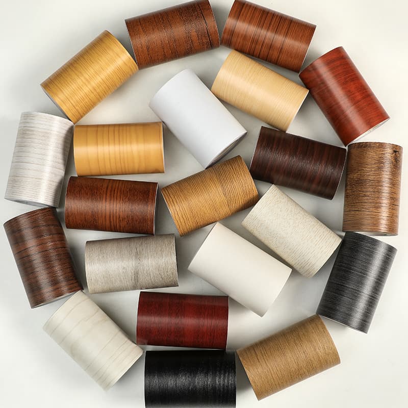 10m Wood Grain Door Frame Edge Trim Self-Adhesive Renovation Furniture Hole Cover Door Repair Door Frame Floor Sticker