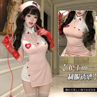 Sexy Sweet Hot Girl Bodycon Dress Nurse Set Uniform Temptation Pure Desire No-Doff Sleepwear Set 2987