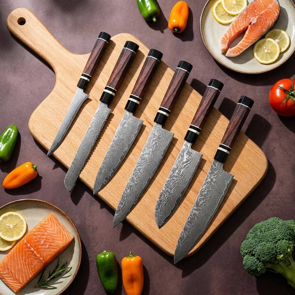Octagon composite rosewood handle 67 layers VG10 Damascus chef's knife