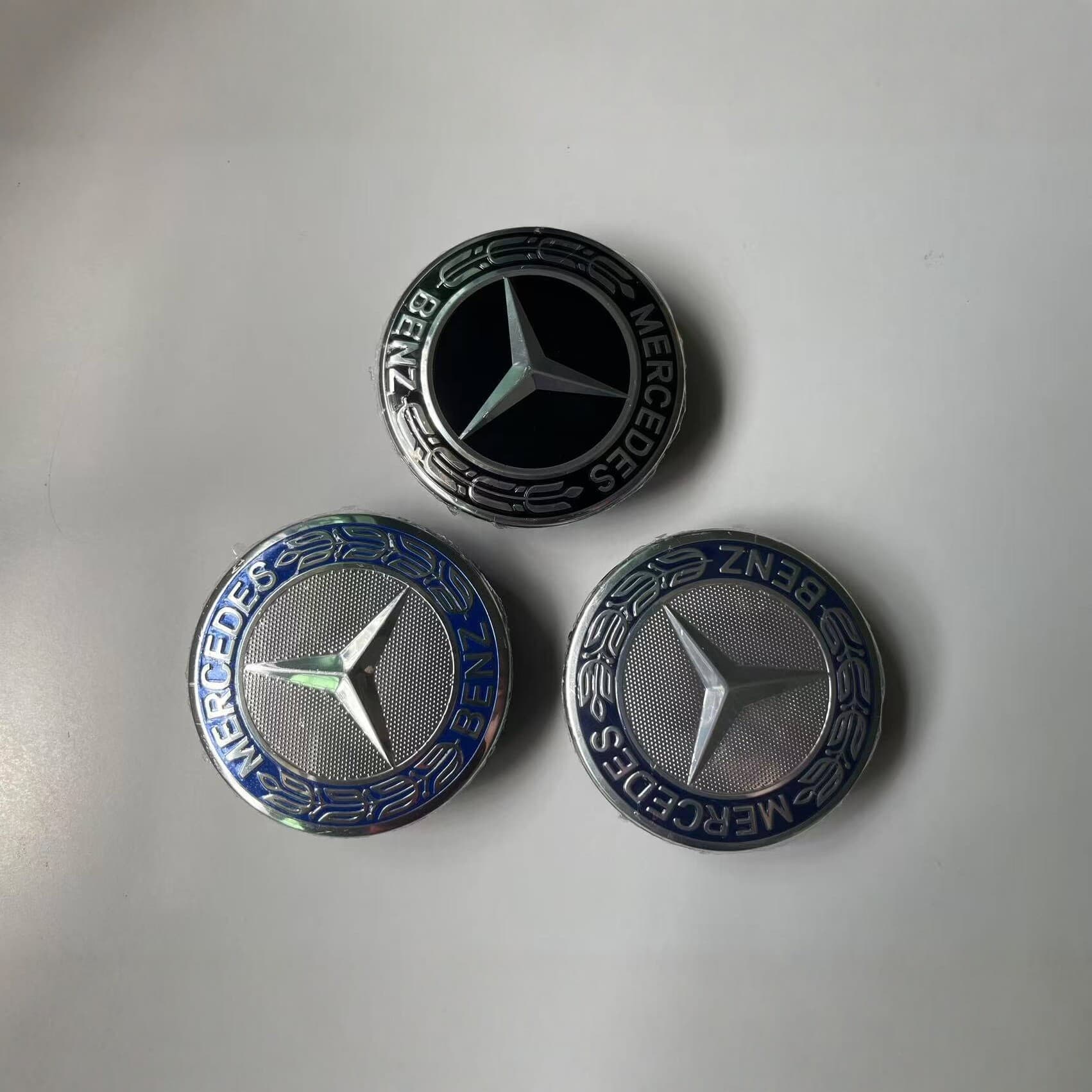 Suitable for Mercedes-Benz hub cap C-class E-class S-class GLCGLE metal car logo center cover wheel hub Mercedes-Benz hub cap