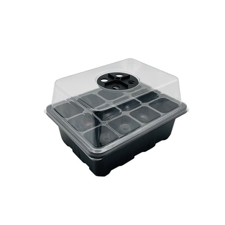 12-hole plastic seedling pot three-piece set of seedling tray, succulent sowing seedling box, insulated seedling tray manufacturer wholesale