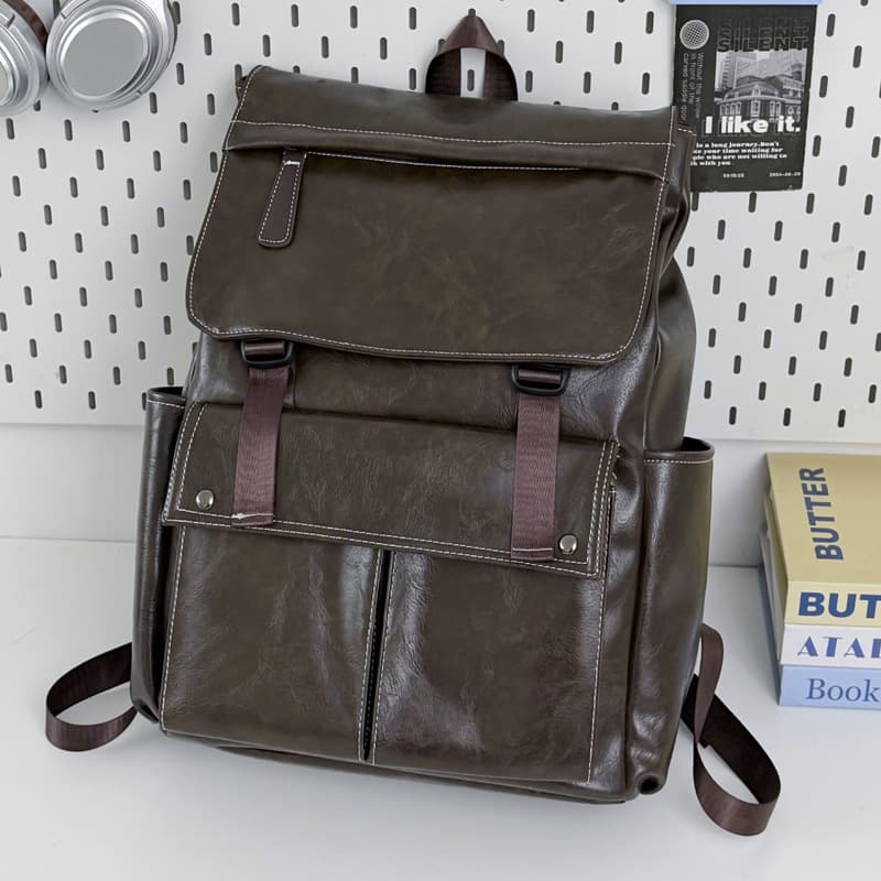 Textured Backpack Women's Backpack Women's 2026 New Fashion Solid Color School Bag Girls College Student Short Distance Travel Bag