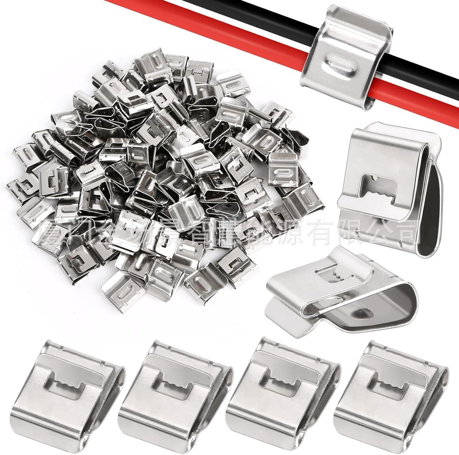 Cross-border hot-selling photovoltaic cable clamps, solar module frame clips, photovoltaic accessories, 4 square millimeter 2-wire cable clamps