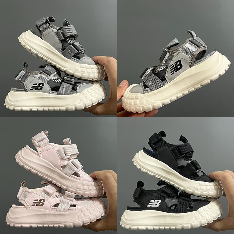 High-End Nb Hollow-Out Mesh Children's Sandals with Velcro Tire-Style Shoes for Boys and Girls, Breathable and Comfortable Kids' Shoes