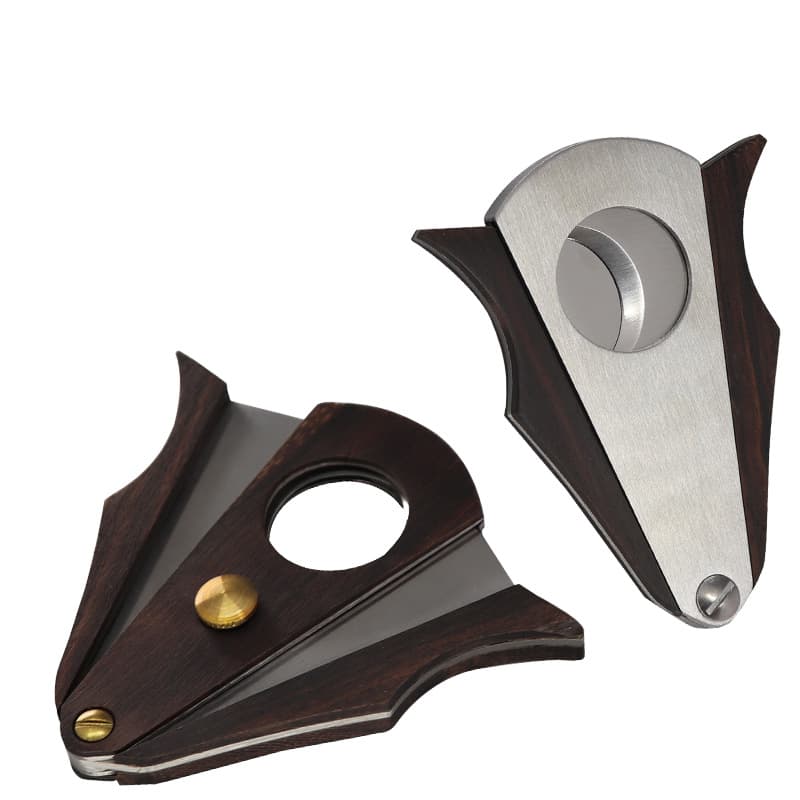 Factory direct supply of wooden and stainless steel cigar cutters, cigar accessories, V-shaped cigars, Cuban cigar tools.
