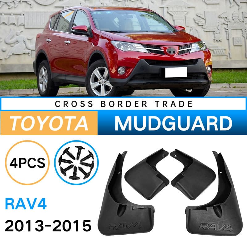For Toyota RAV4 2013-2015 Export Mud Flaps Soft Rubber Car Tire Fender Splash Guards