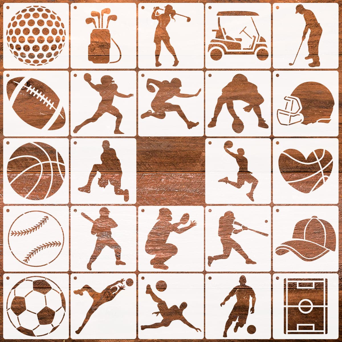 Cross-border Amazon Sports Stencil Spray Painting Hollow Template DIY Template