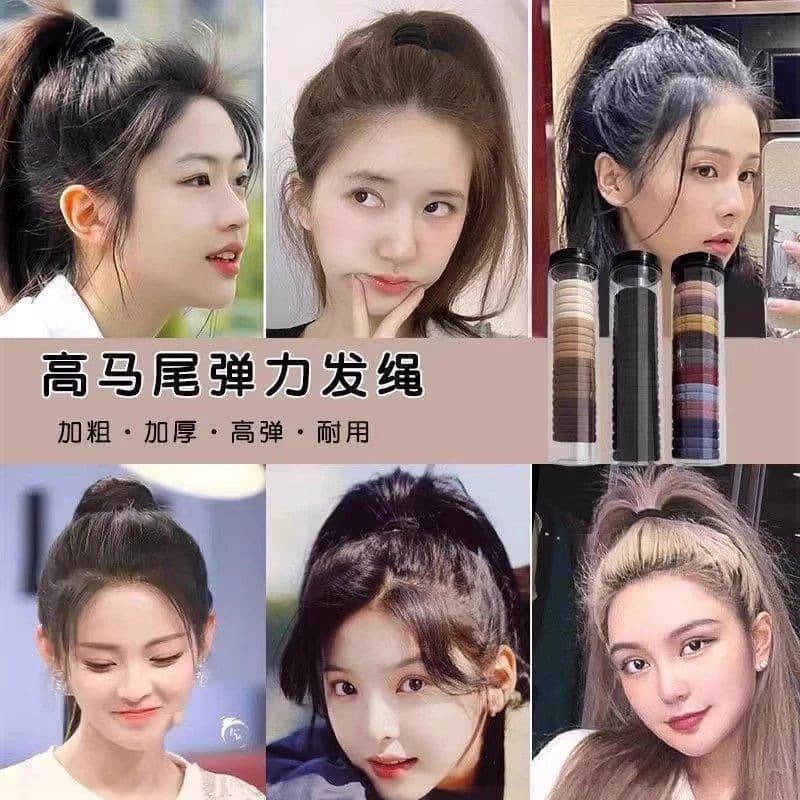 TikTok Popular Zero-Time Lag High Elasticity Hair Ties for Women, Durable Ponytail Bands