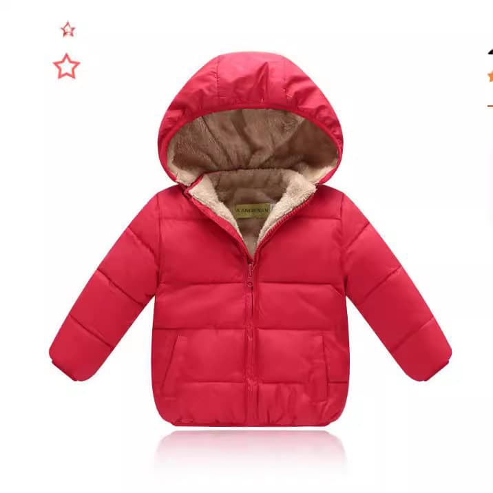 Wholesale Children's Down Cotton Vest Winter Thickened Fleece-Lined Baby Hooded Vest