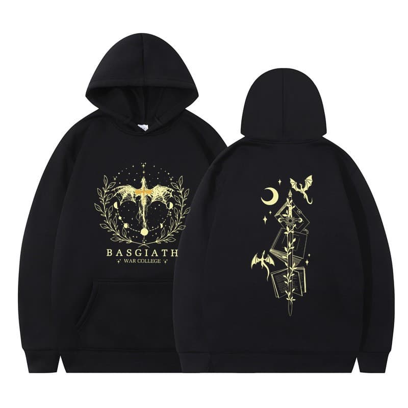 Cross-border AliExpress Basgis War Academy Fourth Wing Sweatshirt Men's and Women's Fashion Retro Dragon Knight Sweatshirt