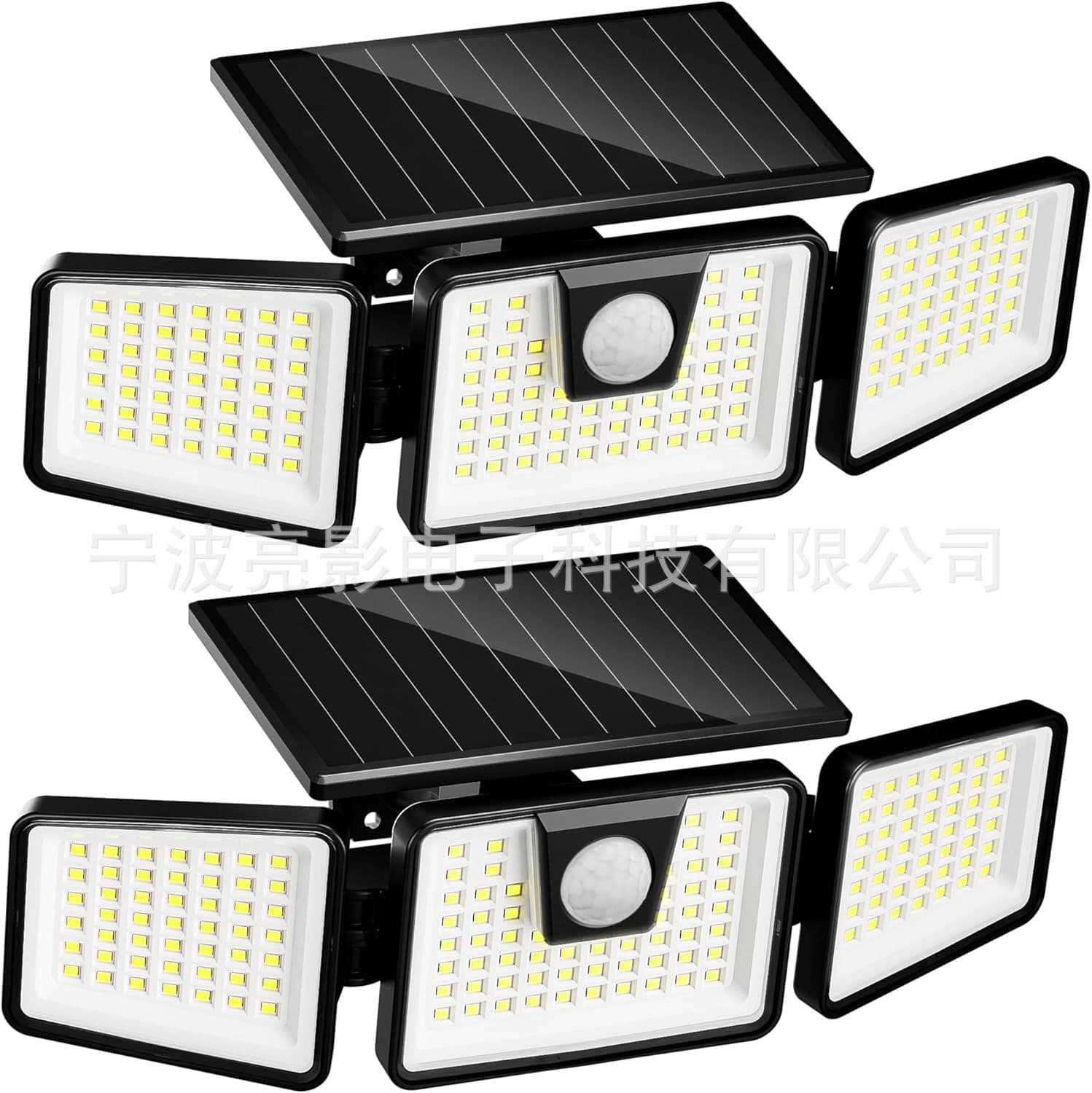 New Solar Triple-Head Wall Light, Rotatable Outdoor Motion Sensor Garden Lamp for Amazon E-commerce