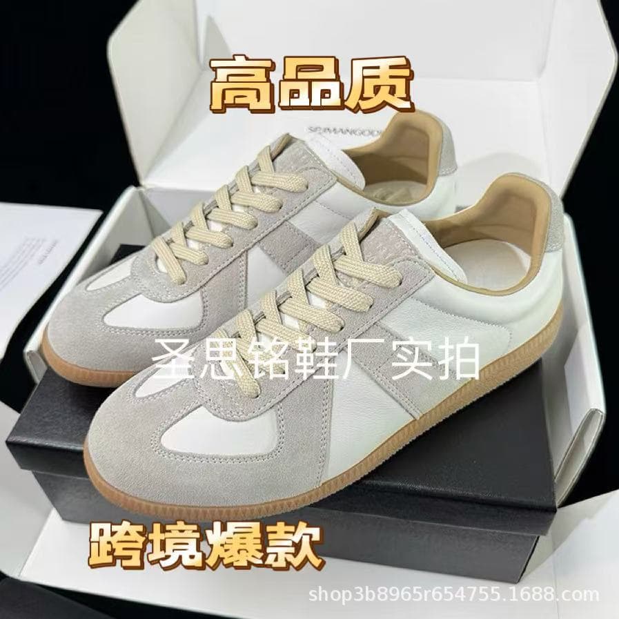 MM6 Maison Margiela White Sneakers Women's New Non-Slip Comfortable Casual Skate Shoes Low-Top Factory Direct