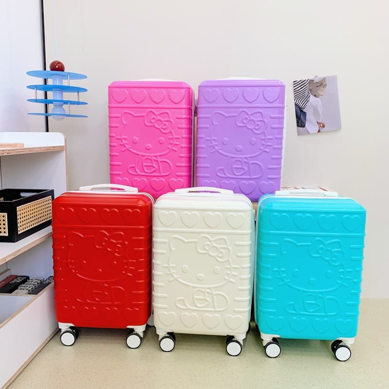 New suitcase children's trolley case large capacity student trolley suitcase girls lightweight silent box solid color