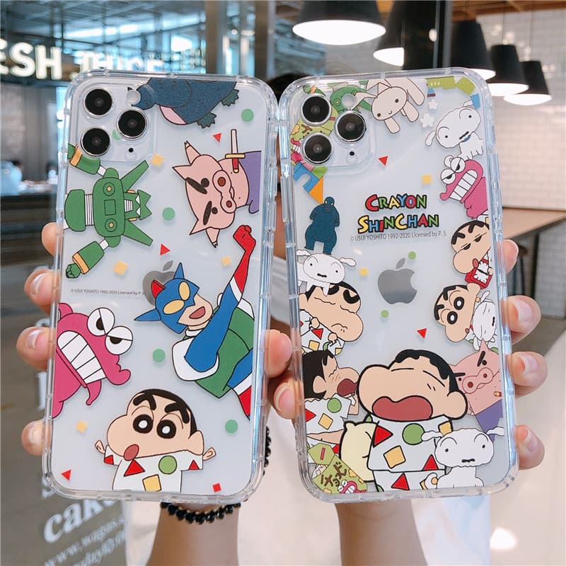 Crayon Shin-chan Apple 11 mobile phone case cartoon suitable for iPhone 17 promax protective cover 12 transparent 15 all-inclusive