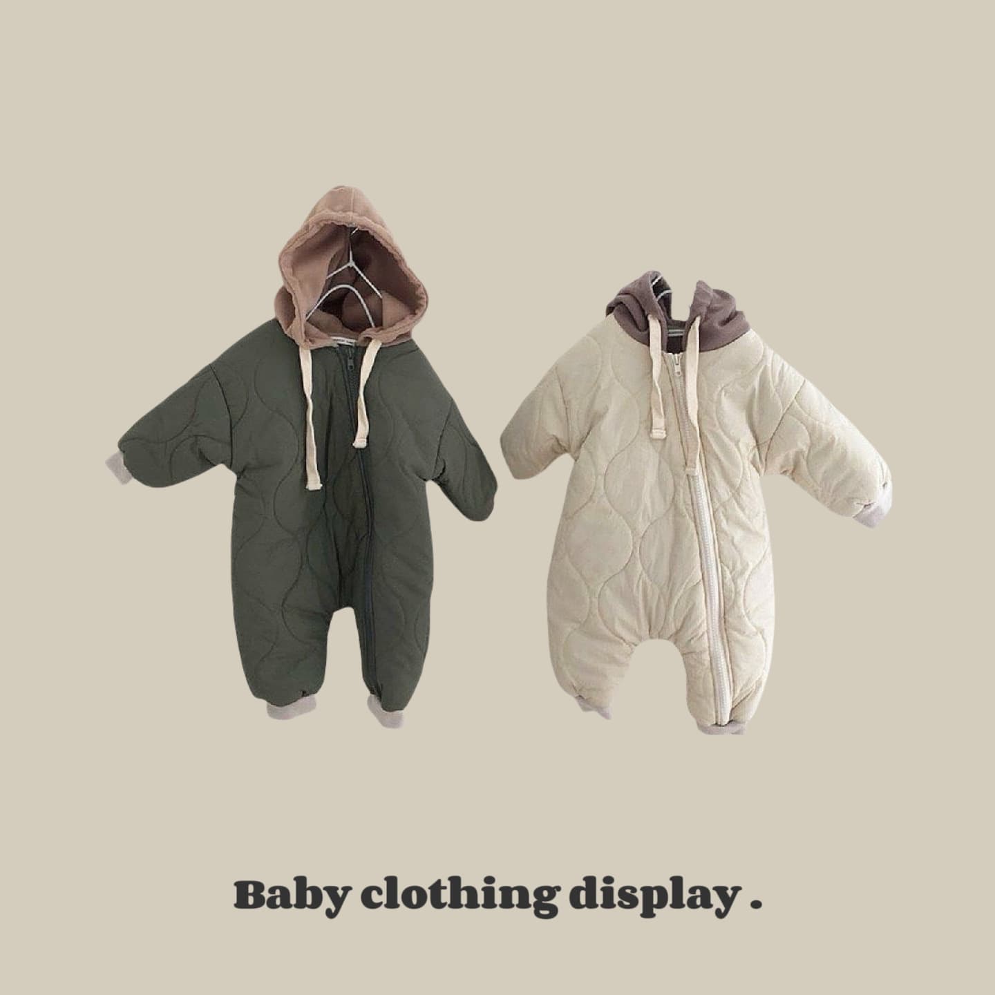 Korean Winter New Quilted Cotton Baby Jumpsuit Reversible Baby Outing Clothes Baby Clothes to Heattech When Going Out