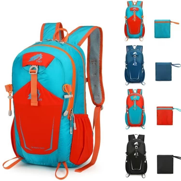 Outdoor Travel Backpack Outdoor Sports Hiking Mountaineering Backpack Cross-border Foldable Lightweight Easy Storage Bag Nylon Waterproof