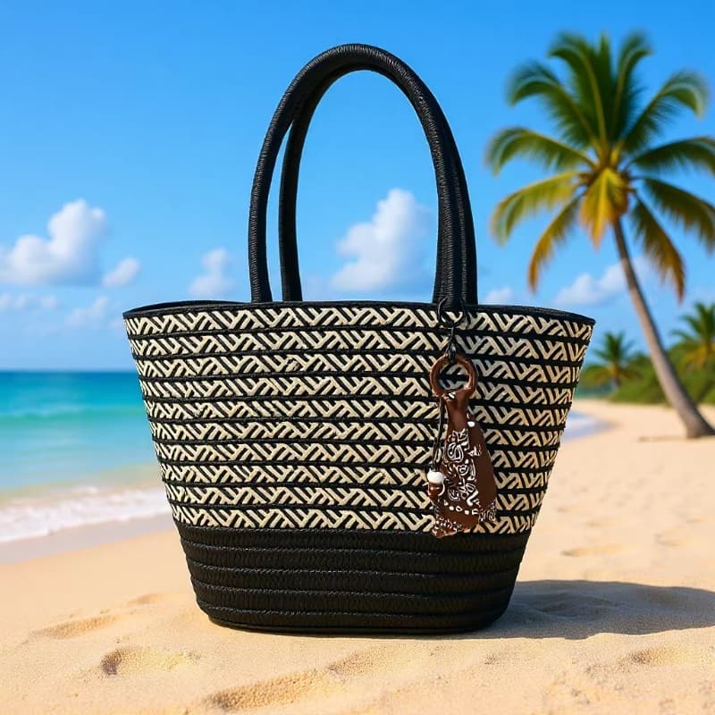 Straw Woven Bag for Women, Large Capacity, 2026 New Model, Vacation Beach Straw Bag, Woven Basket, Commuting Tote, Bucket Bag