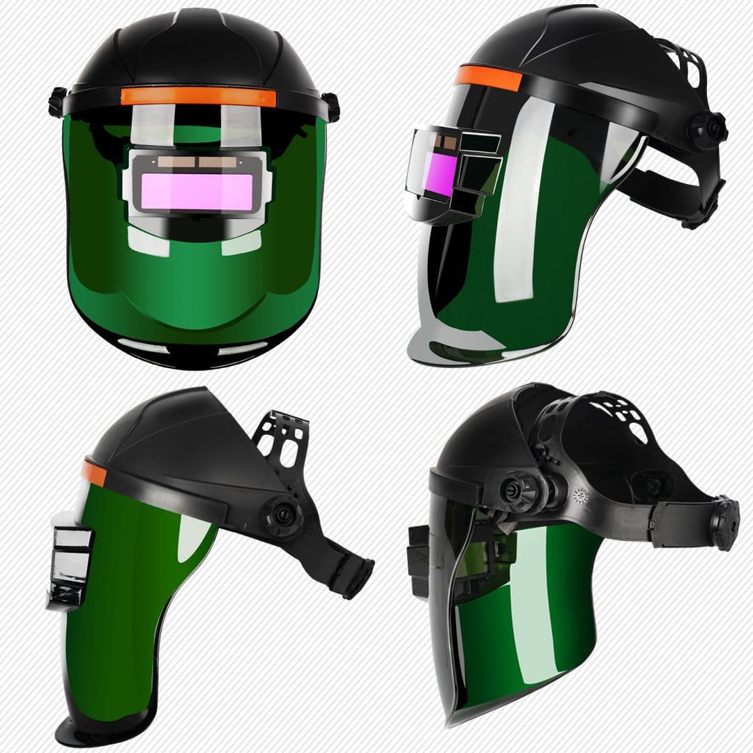 Auto-darkening welding helmet with protective goggles, specialized for argon arc welding, head-mounted factory wholesale