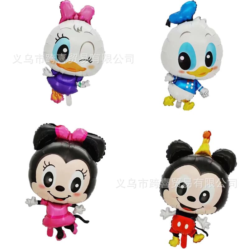 New Cartoon Cute Daisy Mickey Mouse Mickey Minnie Donald Duck Children's Birthday Decoration Aluminum Film Balloon Wholesale