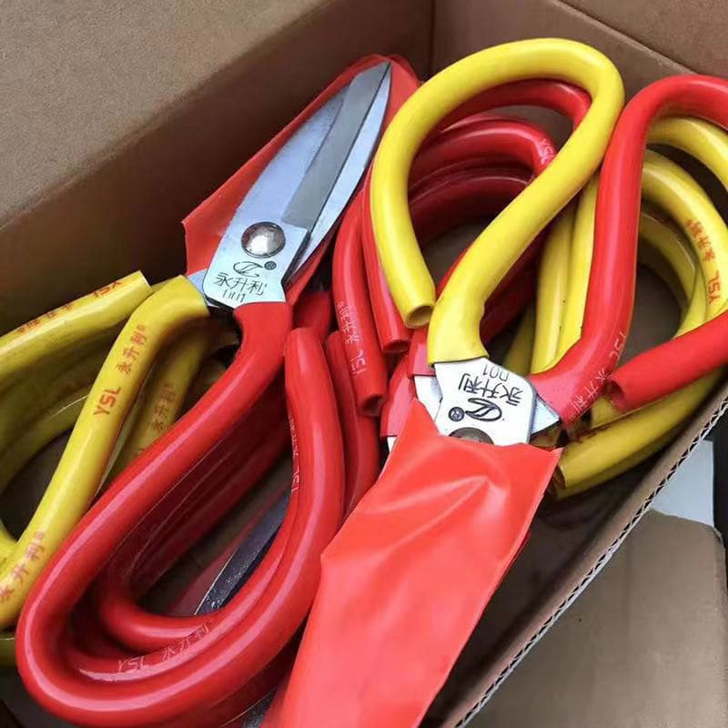 [Factory Supply] Scissors, Stainless Steel Large Head Scissors No.1 Household Kitchen Red Yellow Handle Manganese Steel Large Head Scissors