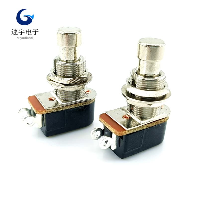 Push-button Guitar Switch PBS-24B-4, Two-foot Reset, Electric Guitar Effect Pedal Foot Switch, OFF-ON