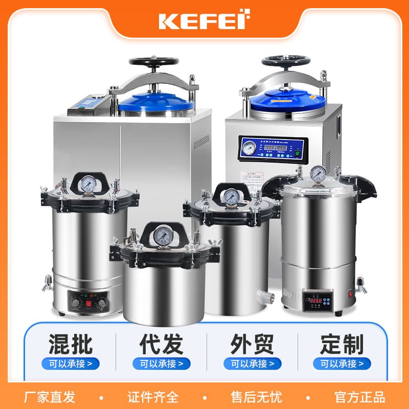 High-Pressure Steam Sterilizer - Stainless Steel Pressure Sterilizer Automatic Disinfection Pot Laboratory Portable Vertical Sterilization Pot