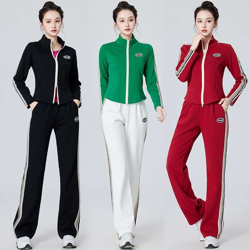 New casual sportswear set for square dancing, cardigan style, spring and autumn outfits for square dancing.