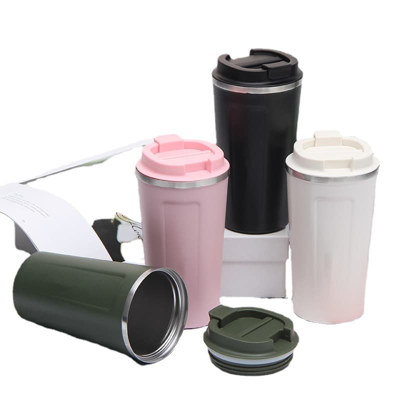 Simple 304 stainless steel vacuum insulated cup, large capacity portable cup, second generation coffee cup for men and women in stock