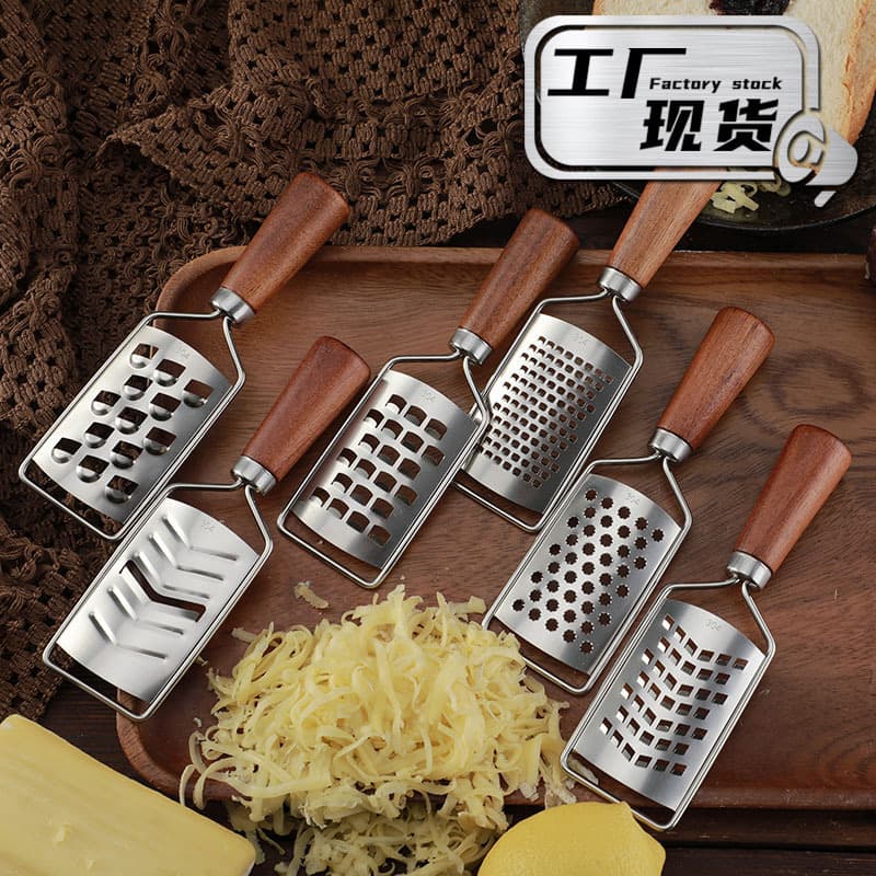Acacia Wood Kitchen Tool Multi-Function Vegetable Slicer Carrot Potato Grater Mini Cheese Grater