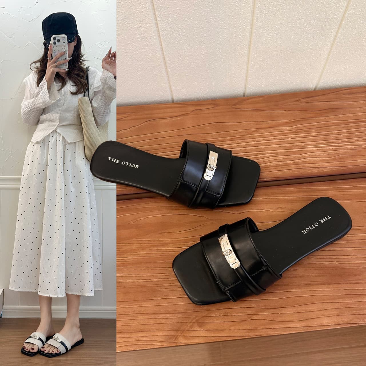 Fashionable 2026 Summer Korean Design Semi-Niche Chic Thong-Toe Women's Sandals Roman Flat Vacation Slippers