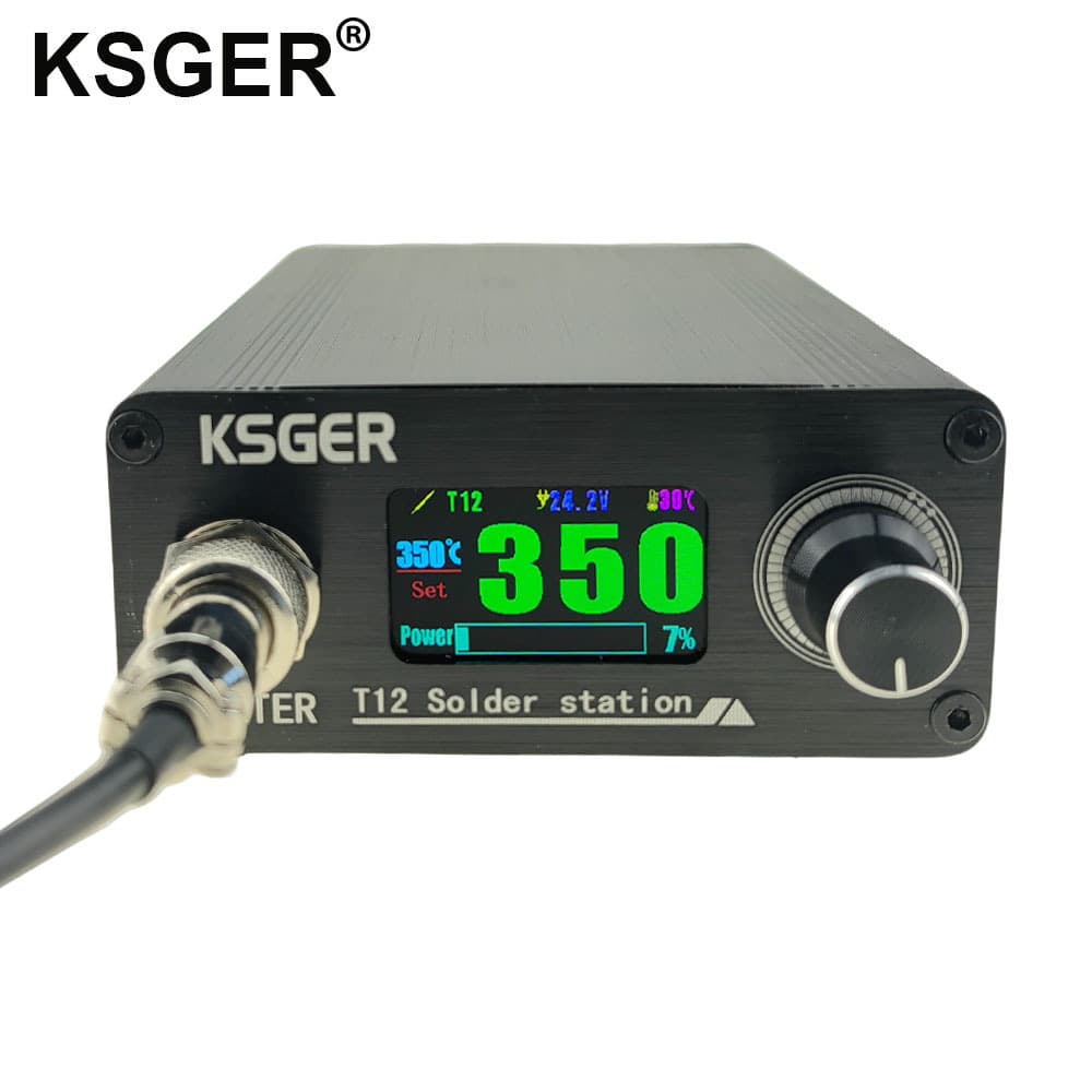 KSGER Soldering Station T12 OLED Russian Language Mobile Phone Repair Temperature Controller Control Board Auto Sleep