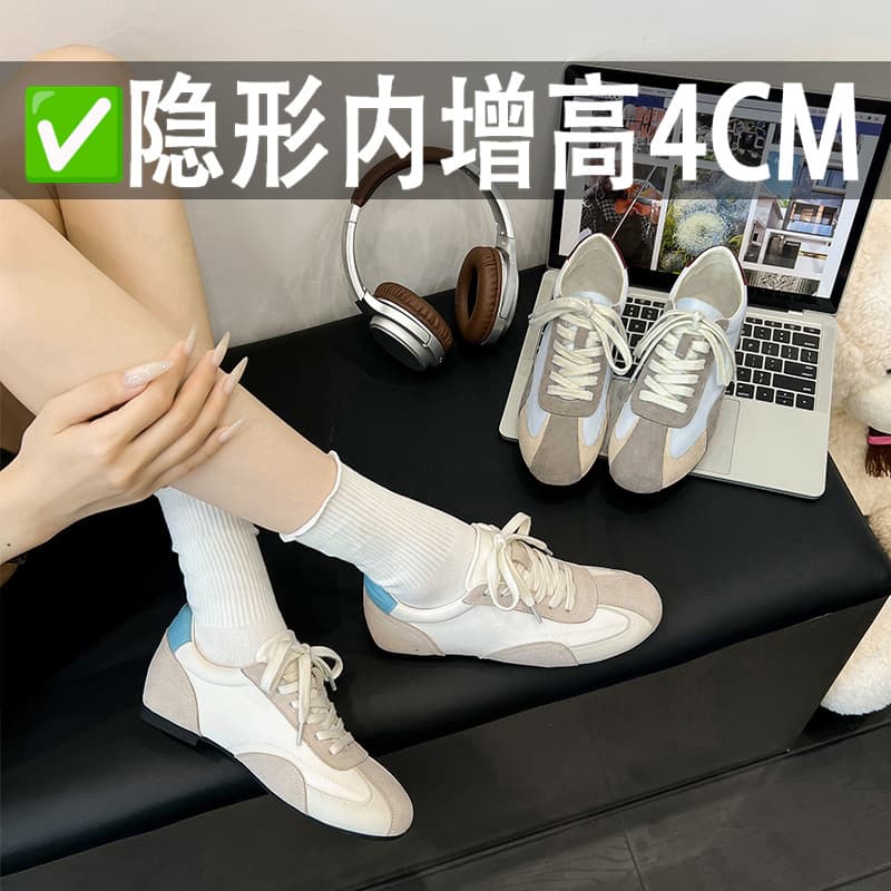 Casual Shoes 3cm Height-Increasing Version German Training Shoes for Women, Retro Sports Shoes Breathable Running Shoes Summer 2026 New Style Flats