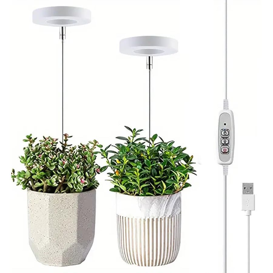 Cross-border LED Angel Ring Plant Light Timable Indoor Growth Light USB Full Spectrum Greenhouse Vegetable Fill Light
