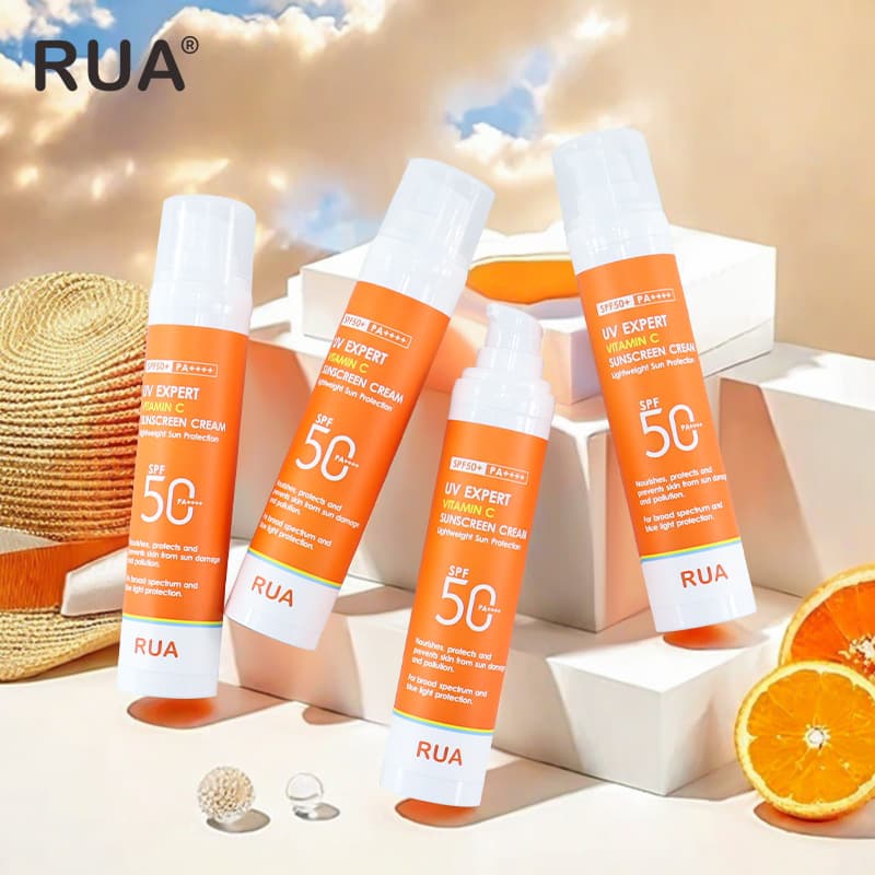 RUA Protective Cream Vitamin C Outdoor Protection Isolation Sunscreen 6063