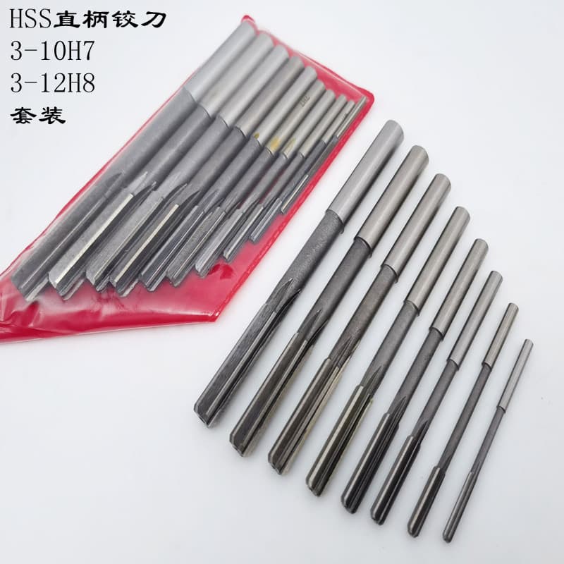 HSS straight shank straight groove machine reamer W4241 high-speed steel reamer 3-4-5-6-7-8-9-10-11-12H7H8