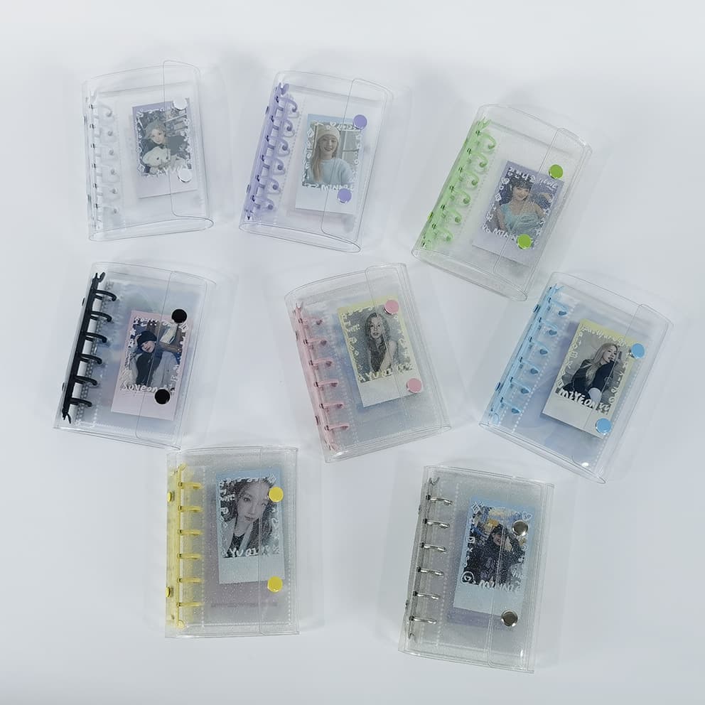 ins style A7 transparent star flash PVC double buckle hand ledger outer shell photo album storage album notebook binder