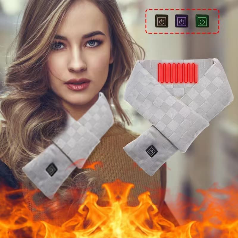 Autumn/Winter USB Heating Smart Charging Scarf, Versatile Neck Protection Scarf, Washable Electric Heating Scarf
