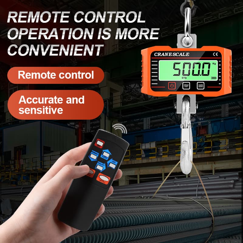 Precision Electronic Hanging Scale 2000kg Industrial LCD Digital Crane Scale 2T Hook Scale 1000KG Hanging Scale