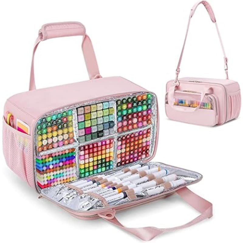 In Stock New Amazon Large Capacity Marker Pen Storage Box Marker Pen Storage Single-Shoulder Handbag