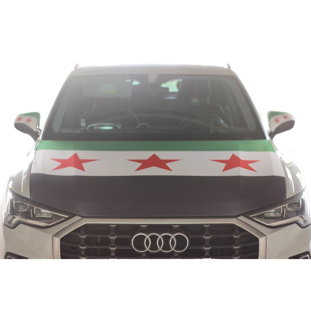 Syria Car Cover Set Vehicle Flag Car Mirror Cover Engine Hood Cover