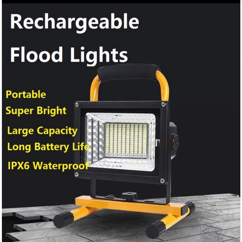 LED Rechargeable Portable Work Flood Light with Solar Panel