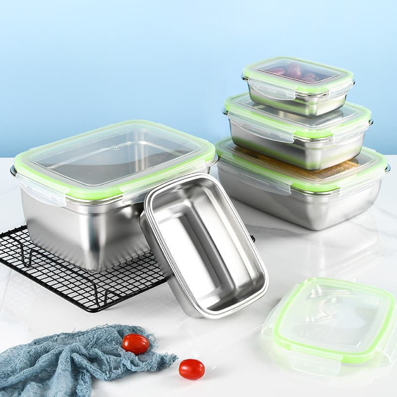 304 stainless steel fresh-keeping box, sealed fresh-keeping lunch box, fruit lunch box, dumpling box, refrigerated storage box, lunch box