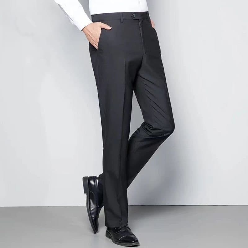 Spring/Autumn Men's Business Suit Trousers Straight Leg Dress Pants Black Office Bank Work Pants Formal Men's Pants