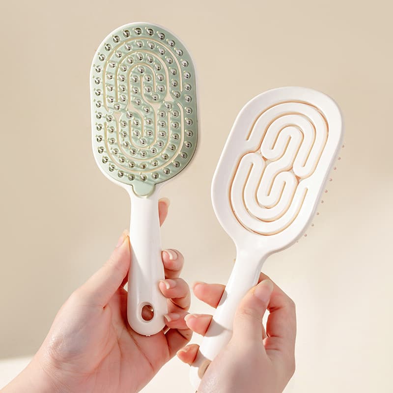 Self-Cleaning Detachable Rib Comb for Voluminous Crown, Tangle-Free, Hollow Detachable Curling Comb for Women