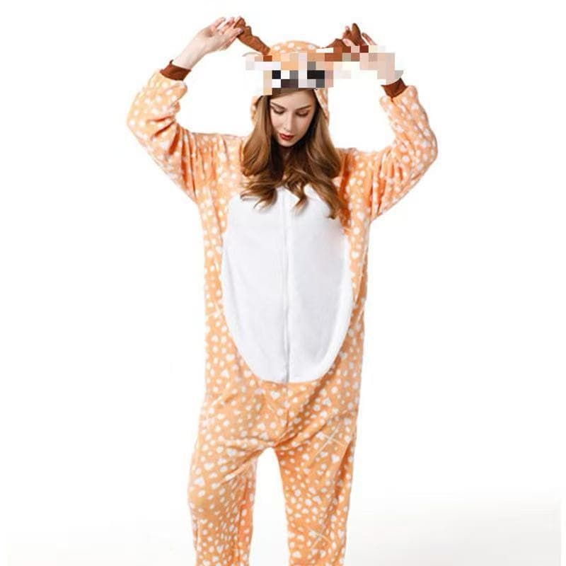 Cross-border Onesie Pajamas Halloween Flannel Cartoon Zipper Button Style Homewear Bodysuit