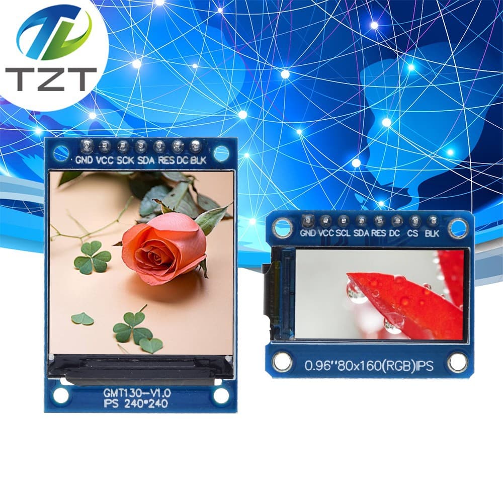 HD ips 0.96 inch 1.3 inch TFT display OLED LCD screen ST7735 driver with case