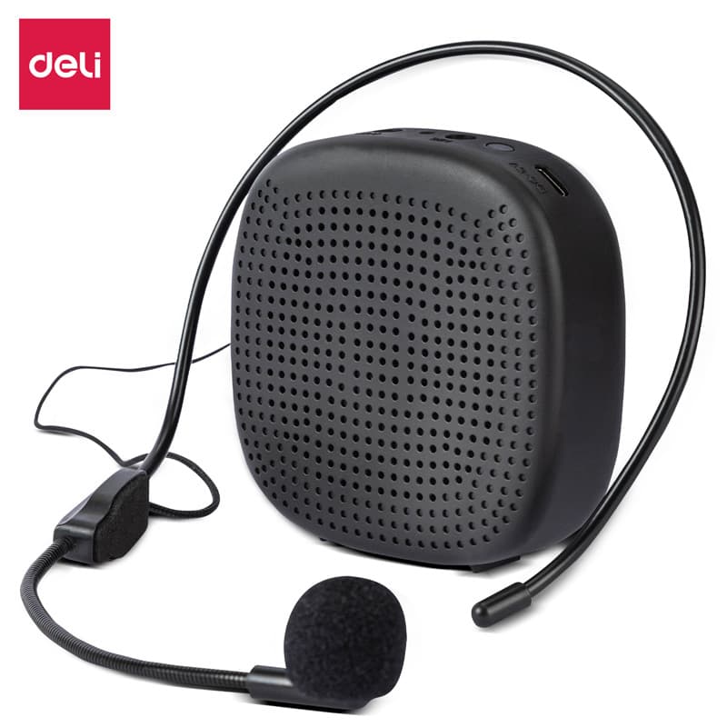 Deli 51053 Amplifier with Headset Megaphone Loudspeaker for Teaching Lectures Tour Guide Commentary Small Bee