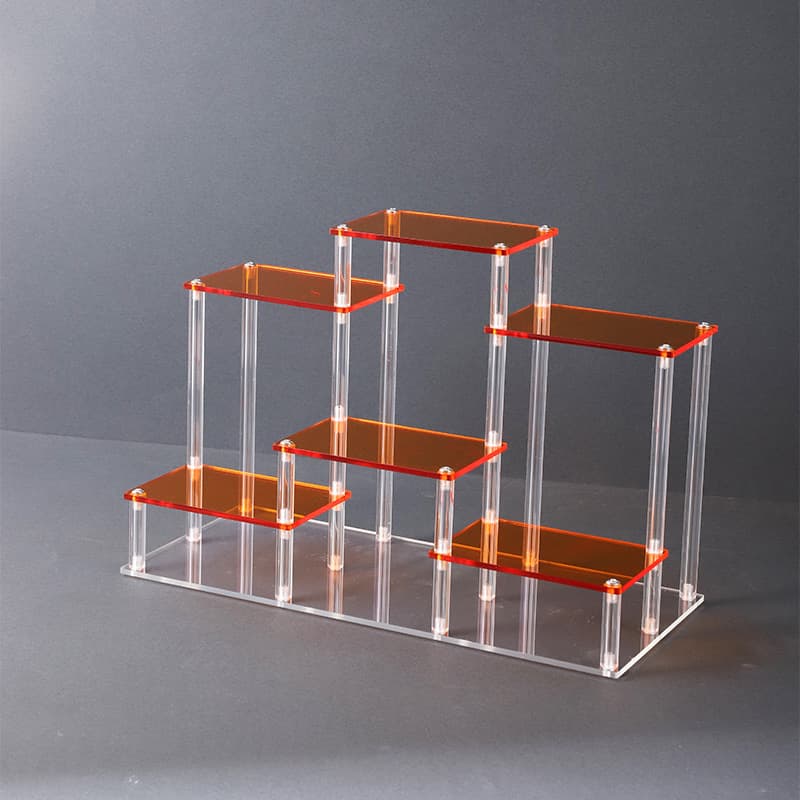 Custom Multi-Color Step Display Stand, Badge Display Stand, Acrylic Perfume Blind Box Acrylic Step Display Stand