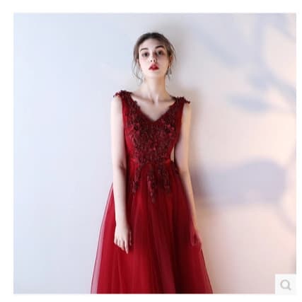 2026 New Bridal Toast Dress Double-Shoulder Gown Slimming Lace Red Long Wedding Evening Dress
