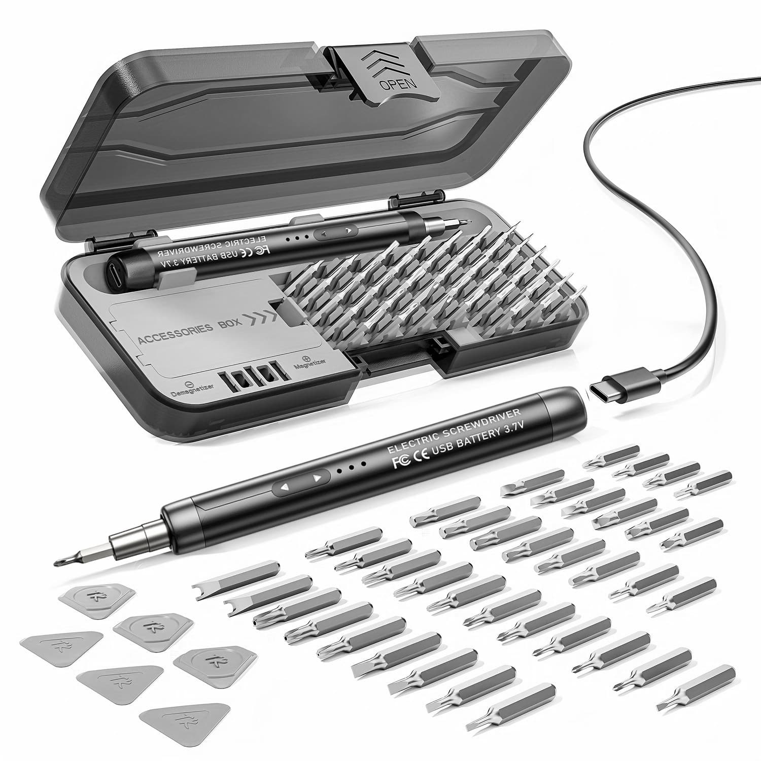 Mini Electric Screwdriver Precision Rechargeable Household Portable Watch Computer Phone Repair Tool Kit Set